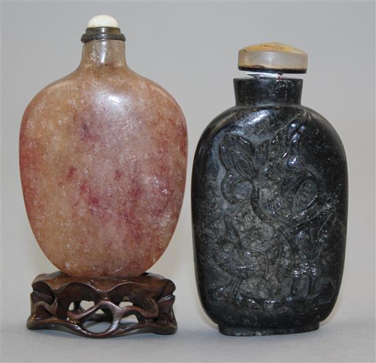 Two Chinese crystal snuff bottles, 1850-1920, Richards no.s 442 and 274